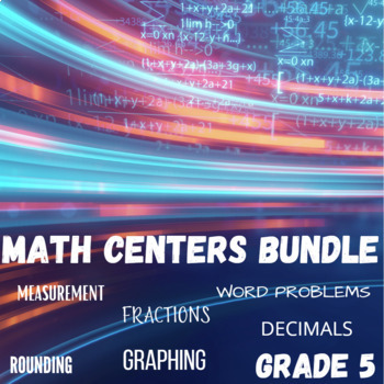 Preview of 5th Grade Math Centers BUNDLE
