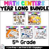 5th Grade Math Centers - Math Games - Low Prep - Year Long Bundle