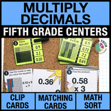5th Grade Math Centers Multiply Decimals Math Review Task 