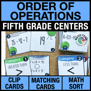 Preview of 5th Grade Math Centers Order of Operations Math Centers - Math Games
