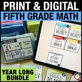 5th Grade Math Centers Printable & Digital Math Activities