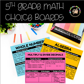 Preview of 5th Grade Math Choice Boards