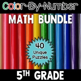 5th Grade Math Color by Number Review Bundle