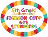 5th Grade Math Common Core GPS Posters