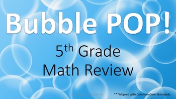 Preview of 5th Grade Math Common Core Math Test Prep Review Game - ALL standards!