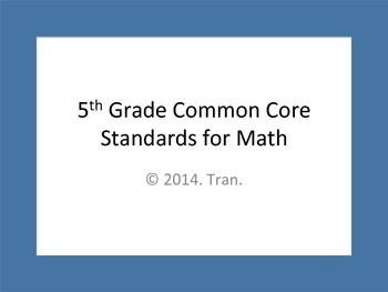 Preview of Math Common Core Standards