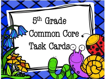 Preview of 5th Grade Math Common Core Task Cards