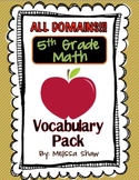 5th Grade Math Common Core Vocabulary Complete Pack *ALL DOMAINS*