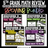 5th Grade Math Review | Games, Escape Room, Task Cards | G