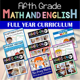 5th Grade Math & Language Arts Full Year Curriculum Bundle