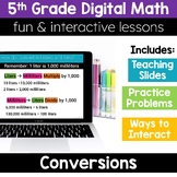 5th Grade Math Conversions 5.MD.1 Digital Math Activities 