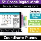 5th Grade Math Coordinate Planes 5.G.1 Digital Math Activi
