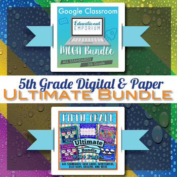 Preview of 5th Grade Math Curriculum Bundle ⭐ Digital and Printable Bundle for All LMS