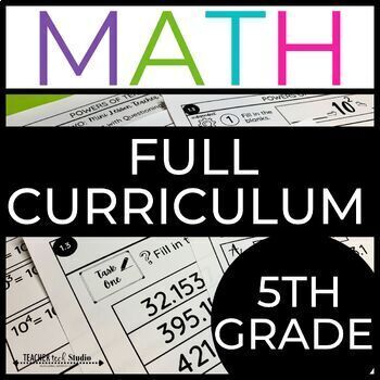 Preview of 5th Grade Math Curriculum FULL YEAR Instruction Hands On Activities & Lessons