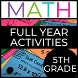 5th Grade Math Curriculum FULL YEAR Hands On Activities & 