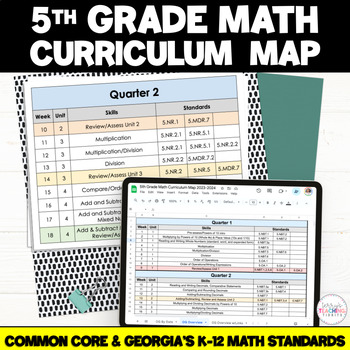 Preview of 5th Grade Math Curriculum Map *Updated to Include New Georgia Math Standards*
