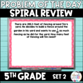 5th Grade Math DAILY SPIRAL REVIEW | Google Slides | SET 2