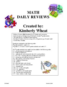 Preview of 5th Grade Math Daily Review Booklet