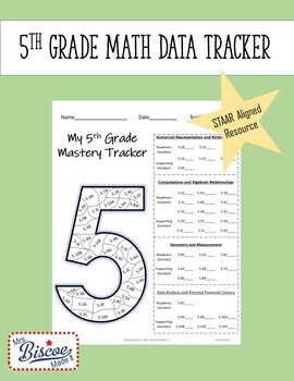 Preview of 5th Grade Math Data Tracker