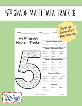 Preview of 5th Grade Math Data Tracker (CCSS)