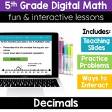 5th Grade Math Decimals 5.NBT.7 Digital Math Activities Di