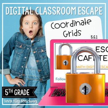 Preview of 5th Grade Math Digital Escape Room | 5.G.1 - Coordinate Grids