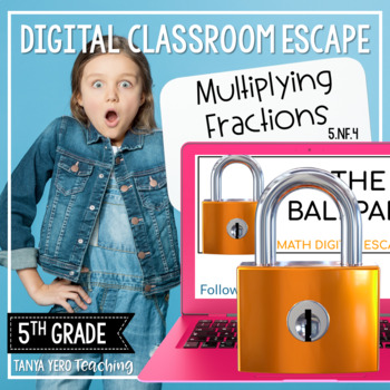 Preview of 5th Grade Math Digital Escape Room | 5.NF.4 - Interpreting Fractions as Division