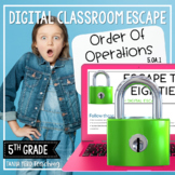 5th Grade Math Digital Escape Room | 5.OA.1 Order of Operations