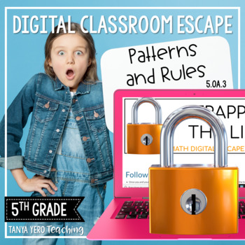 Preview of 5th Grade Math Digital Escape Room | 5.OA.3 Patterns and Rules