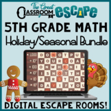 5th Grade Math Digital Escape Rooms Holiday & Seasonal Bun