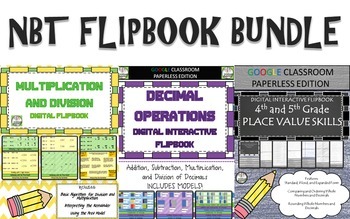 Preview of 5th Grade Math Digital Flipbook Bundle - Distance Learning