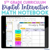 5th Grade Math Digital Interactive Notebook