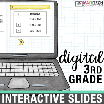 3rd Grade Math Test Prep Centers - Digital Slides for use with Google Drive™