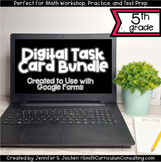 5th Grade Math Digital Task Card Bundle in Google Forms - 