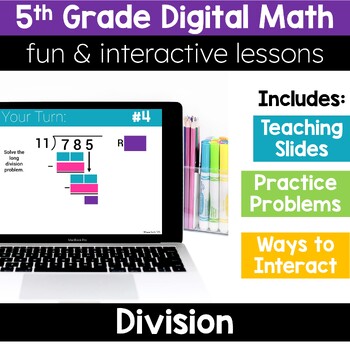 Preview of 5th Grade Math Division 5.NBT.6 Digital Math Activities Digital Resources