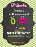 5th Grade Math Domain 1 Assessment / Test Operations & Alg