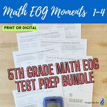 Preview of 5th Grade Math EOG Moments Bundle: Choose Your Format for EOG Test Prep
