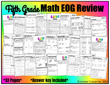 Preview of 5th Grade Math EOG Review