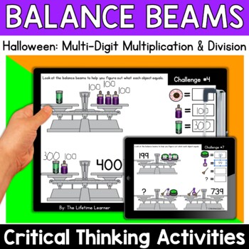 Preview of Halloween Logic Puzzles 5th Grade Brain Teasers Fast Finishers Math Enrichment