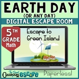 5th Grade Earth Day Math Activity No Prep Digital Escape R