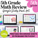5th Grade Math End of Year Review Pixel Art