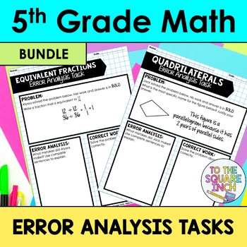 Preview of 5th Grade Math Error Analysis Bundle