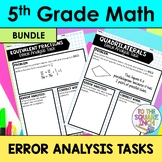 5th Grade Math Error Analysis Bundle