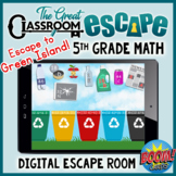 5th Grade Math Escape Room Boom Cards™ Great for Earth Day