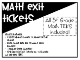 5th Grade Math Exit Tickets ***BUNDLE all TEKS***