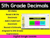 5th Grade Math Expressions Unit 2 Digital Lessons for Goog