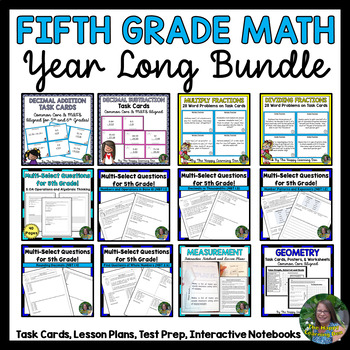 Preview of 5th Grade Math FOR ALL YEAR Bundle