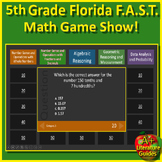 5th Grade Math Florida FAST Game PM3 Spiral Review Using F