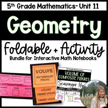 Preview of 5th Grade Math Foldable and Activity Bundle Geometry