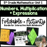 5th Grade Math Foldable and Activity Bundle Numbers Multip